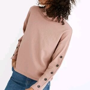 Pink Sweater with Button Detail